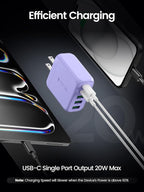 USB C Charger Block, EIZLXQ Type C Charger Fast Charging, 50W 5-Port USB Wall - Image 4
