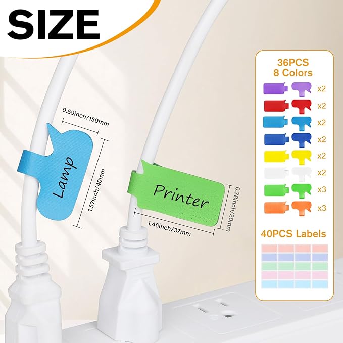 36Pcs Large Cable Labels - Image 2
