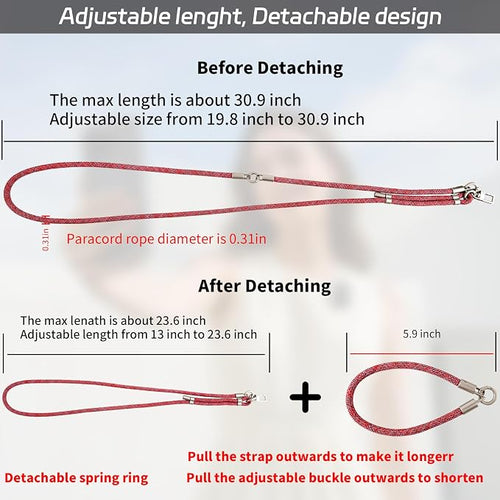 3-in-1 Adjustable Phone Lanyard Crossbody Cell Phone Neck Strap Universal - Image 2
