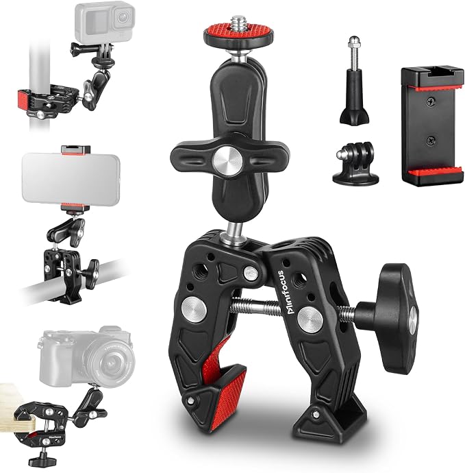 MINIFOCUS Super Clamp Camera Clamp Mount, 360° Ballhead Magic Arm by MINIFOCUS