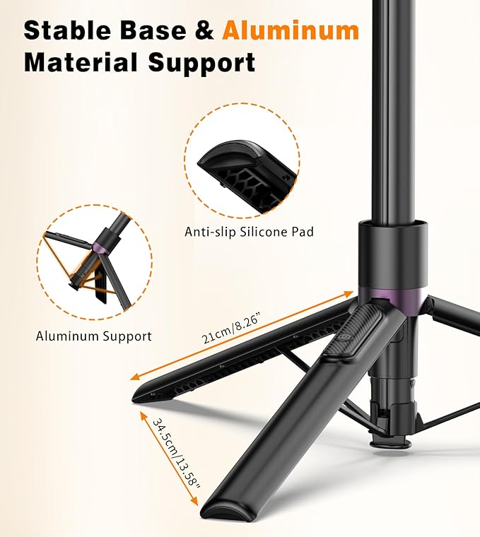 TONEOF 68" Magnetic Selfie Stick Tripod - Image 8