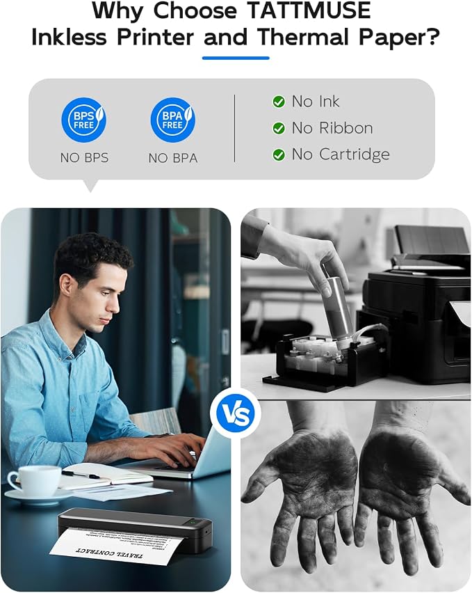Portable Printers Wireless for Travel, Mobile Printer for Phone Laptop - Image 3