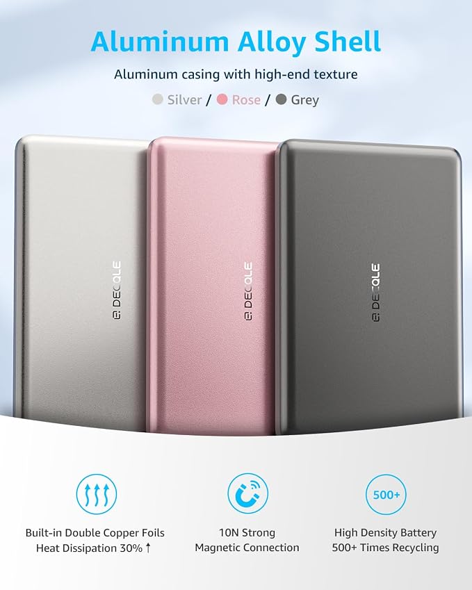 “Air” Power Bank for MagSafe 5000mAh, Ultra Slim Magnetic Wireless Portable - Image 7