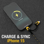 DEWALT Heavy Duty 4-in-1 Cable, Type C/Micro USB/USB Cable - Image 8