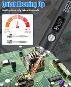 Cordless Soldering Iron Kit, 1400mAh Rechargeable Portable Cordless Soldering - Image 4