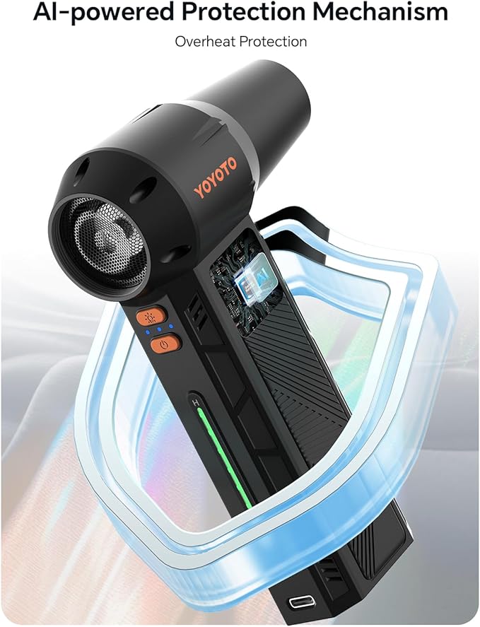 Compressed Air Duster, 300000RPM Powerful Electric Air Duster Rechargeable - Image 5