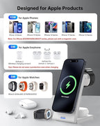 3 in 1 Wireless Charging Station, Magnetic Foldable Wireless Charger, Fast - Image 6