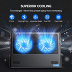 TECKNET Laptop Cooling Pad, Gaming Laptop Cooling Stand, Wind Speed Adjustable - Image 2