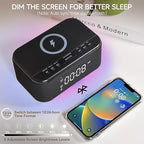 Alarm Clock Speaker Wireless Charger, Digital Alarm Clocks Bedrooms Bluetooth - Image 3