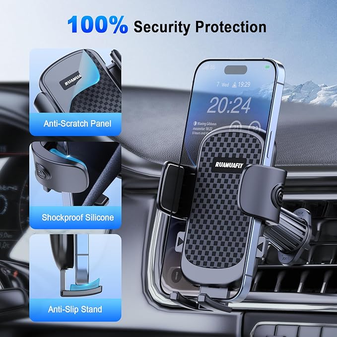 Car Phone Holder for Horizontal/Vertical VentUniversal Cellphone Stand Car - Image 6