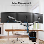 HUANUO Gaming Triple Monitor Stand, Full Motion Articulating Triple Monitor - Image 7