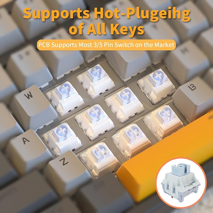 AJAZZ AK35I V3 104-Key Full Size Wired Gasket Mount Gaming Keyboard - Image 4