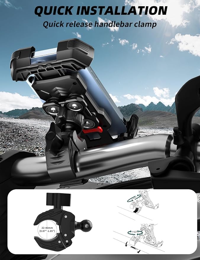 Bike Phone Holder, 360° Adjustable Motorbike Phone Holder - Image 6