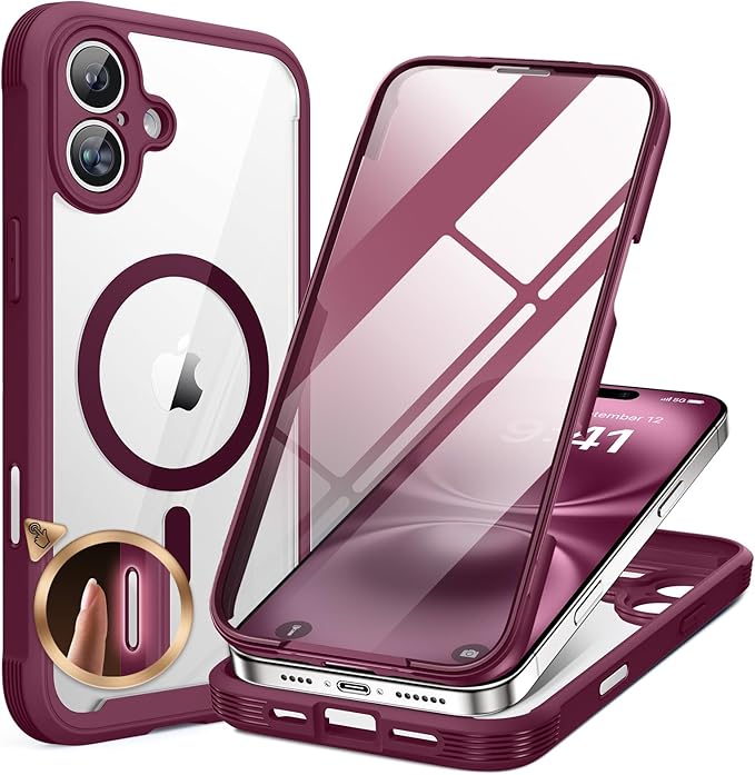 Miracase Magnetic for iPhone 16 Plus Case Full-Body Phone by Miracase