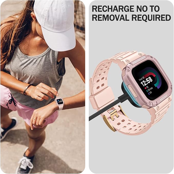 FINTIE Bands with Case Compatible with Fitbit Versa 4/3/2/1/Versa Lite/Fitbit - Image 5