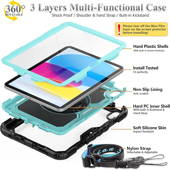 SEYMAC stock Case for iPad 11th/10th Generation 11''/10.9'' 2025/2022, - Image 5