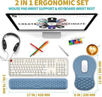 Hokafenle 2 in 1 Ergonomic Mouse Pad Wrist Support & Wrist Rest - Image 2