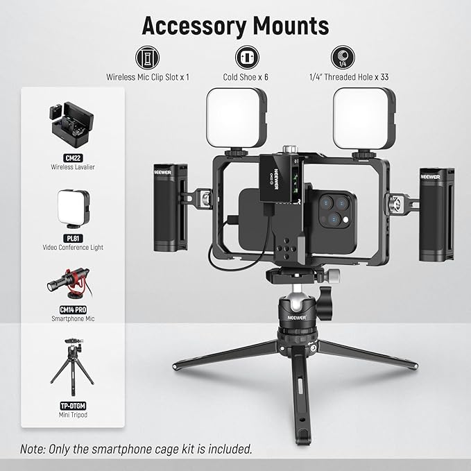 NEEWER Upgraded Phone Rig Vlogging Kit, Video Stabilizer - Image 2