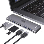 USB C Adapter for MacBook Pro/Air M1 M2 M3 2021 2020 2019 13" 15" 16", 6 in 1 by SeloreS-Global