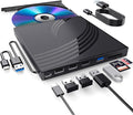 External CD/DVD Drive for Laptop, Ultra Slim CD Burner USB 3.0 Hub by BPAKDU