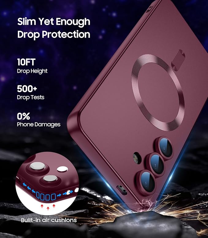 Magnetic for Samsung Galaxy S24 Case Slim Soft Silicone Bumper Shockproof - Image 5