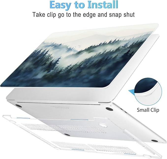 Mektron for MacBook Air 13 Case A1466/A1369, Snap-on Plastic Hard Shell Cover - Image 3