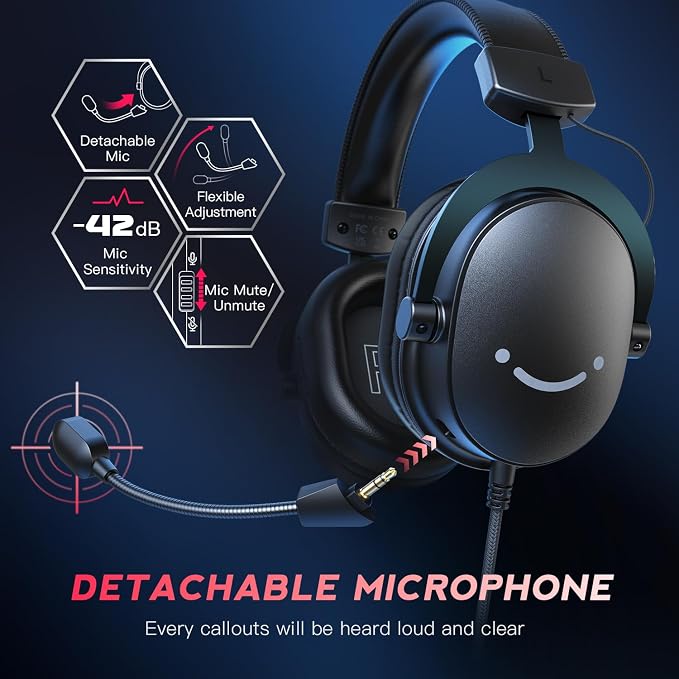 FIFINE PC Gaming Headset, USB Headset - Image 5