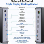 USB C Docking Station 3 Monitors Laptop Dock Dual Monitor - Image 2