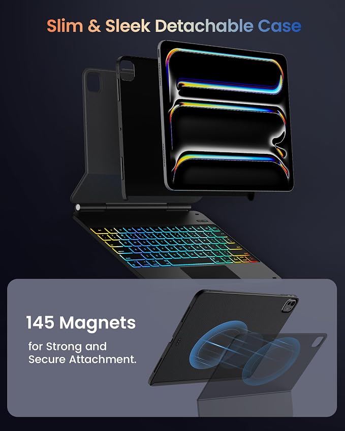 typecase Edge+ Keyboard Case for 2024 iPad Pro 13-inch, Portrait & Typing Modes - Image 4