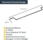 StarTech.com Horizontal Lacing Bar w/ 2 inch Offset at 75 Degrees- Server Rack - Image 2