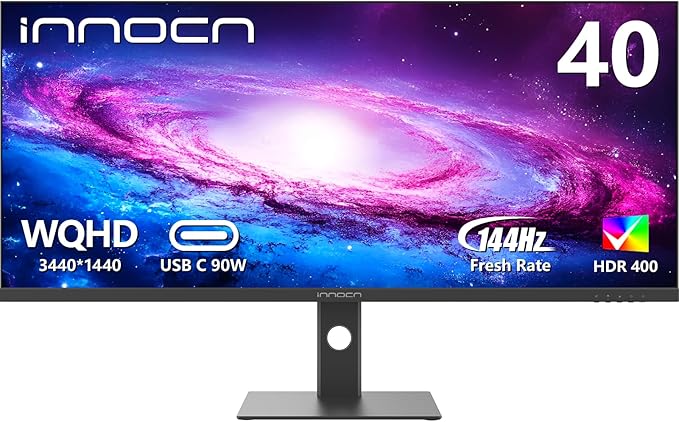 INNOCN 40C1R Ultrawide Monitor 40" WQHD 3440 x 1440p 144Hz FreeSync Premium by INNOCN