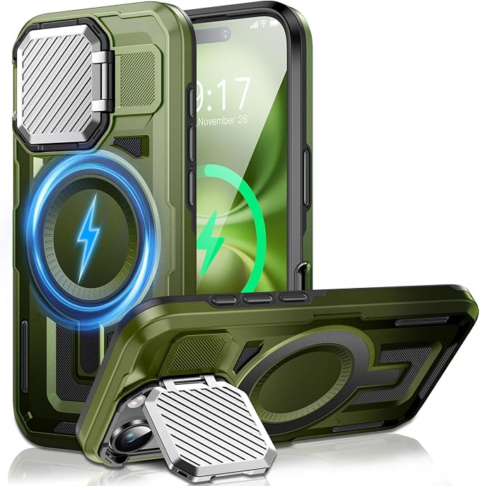 Camera Stand Case for iPhone 16, 2024 Version Military Grade Protective Soft by Unknown