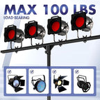 Qoope DJ Light Stand T-Bar, Heavy-Duty DJ Stand Tripod Adjustable DJ Lighting - Image 4