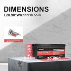 12V 200Ah LiFePO4 Lithium Battery, 2560Wh Capacity, Built-in 200A BMS, 15000+ - Image 4