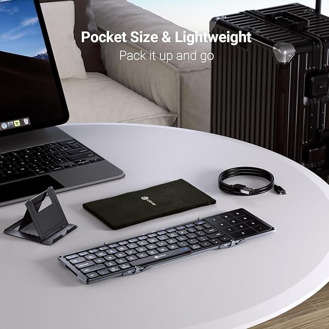 iClever Foldable Bluetooth Keyboard, BK18 Foldable Keyboard - Image 2