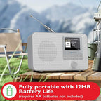 LEMEGA IR1 Portable WiFi Internet Radio, FM Digital Radio, Dual Alarms Clock - Image 4