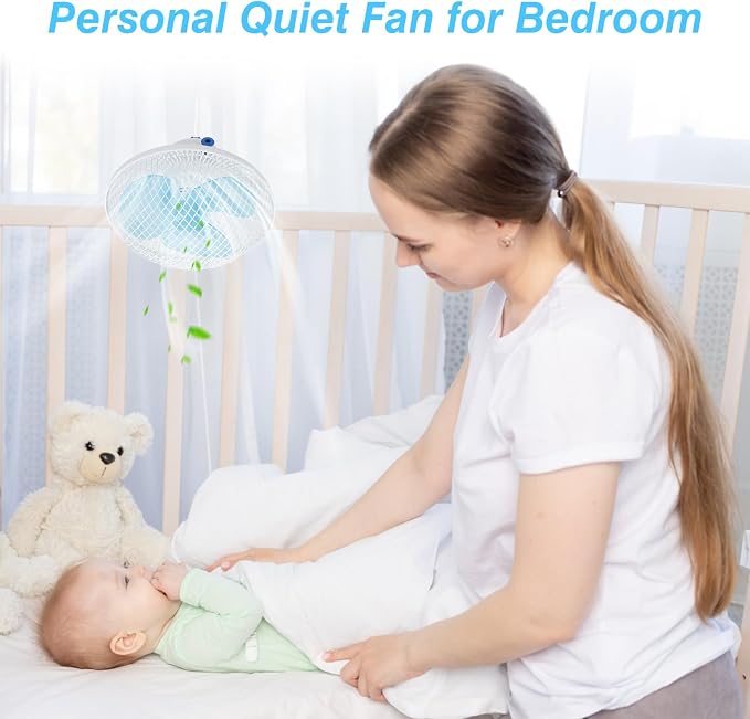 8.66" Portable Clip on Fan, 2 Speed Desk Fan - Image 4