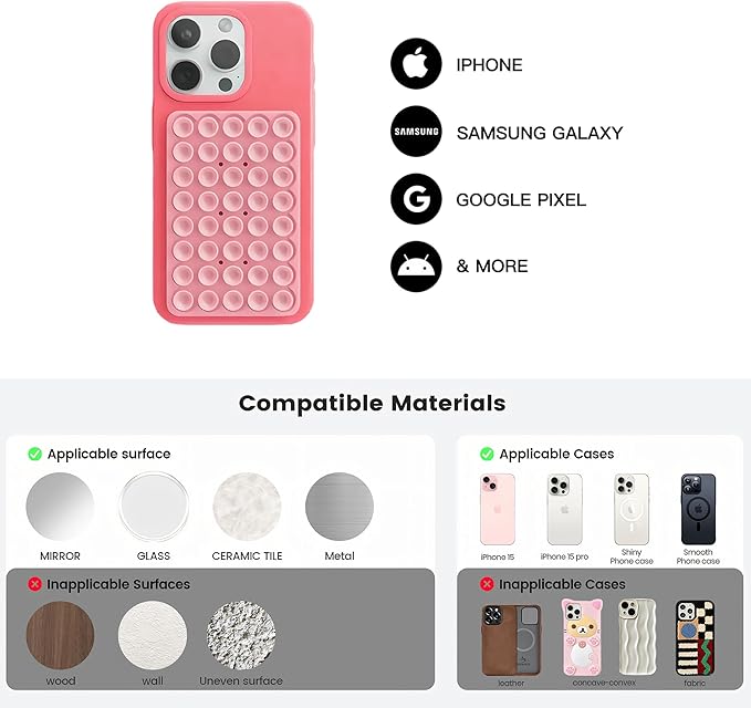 Silicone Double-Sided Suction Phone Grip Detachable Mount - Image 6