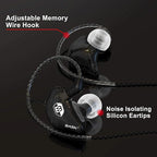 BASN Bsinger PRO in-Ear Monitors Hybrid Dynamic Dual Drivers Two Detachable - Image 2