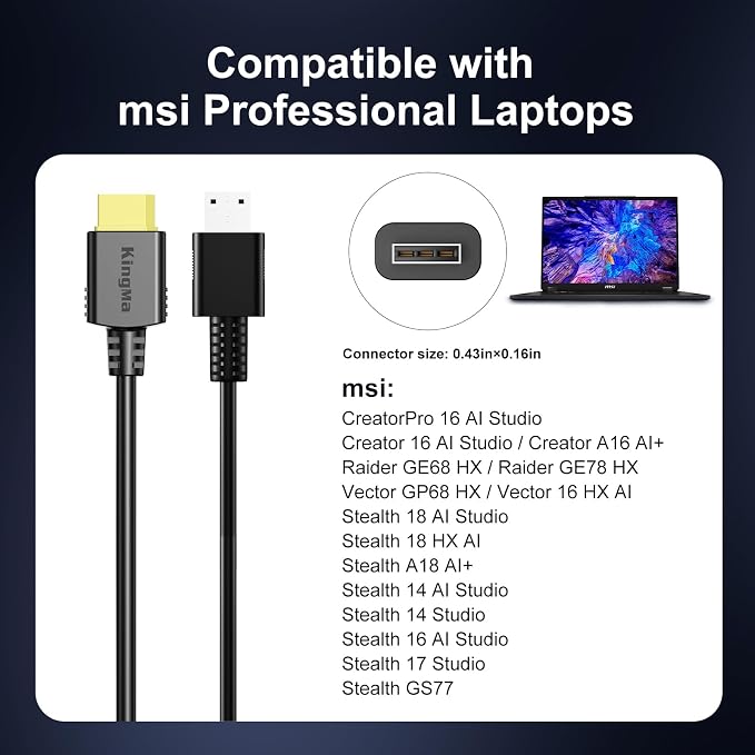 MSI 330W Gaming Laptop GaN Charger - Image 4