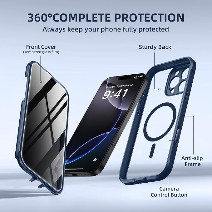 BERFY Magnetic for iPhone 16 Pro Max Case, Compatible - Image 3