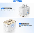 Universal International Power Travel Plug Adapter, 5 in 1 European Travel Plug - Image 4