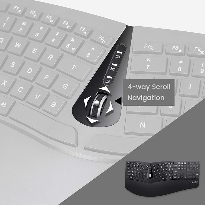 Perixx Periduo-605, Wireless Ergonomic Split Keyboard and Vertical Mouse Combo - Image 5