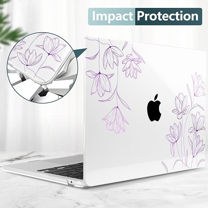 TWOLSKOO Compatible with M4 MacBook Air 13.6 inch Case 2025-2022 Release M4 - Image 6