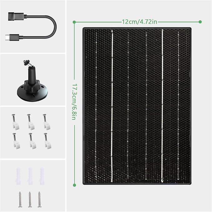 Zivif 4W Solar Panel for Security Camera, Solar Panel Charger - Image 7
