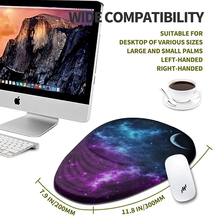 Hokafenle Ergonomic Mouse Pad Wrist Support, Terraced Slope Carpal Tunnel Wrist - Image 4