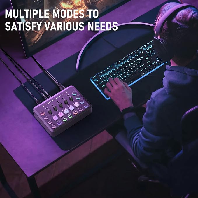 F11 Gaming Audio Mixer, Sound Board - Image 7
