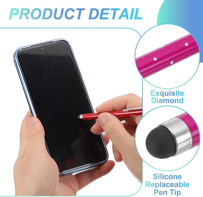 PATIKIL Stylus Pens for Touch Screens, Rose Red - Image 3