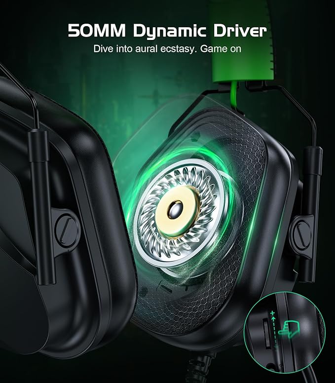 HW12 Gaming Headset for PC, Xbox One, Gaming Headphones - Image 3