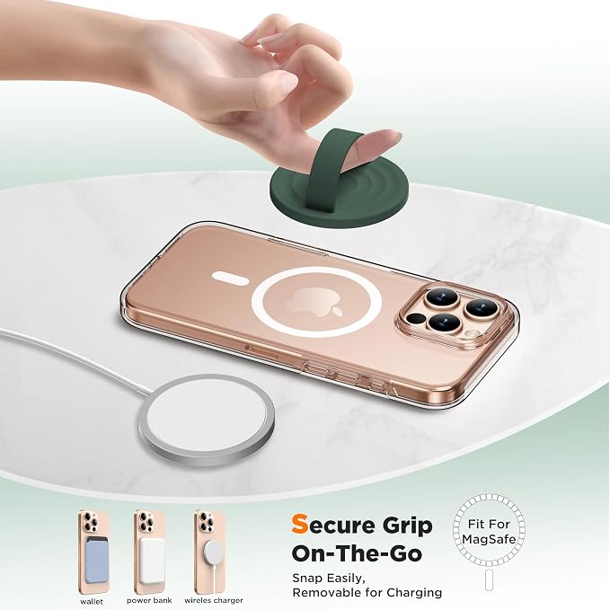 Magnetic Phone Ring Grip Holder, Silicone Finger Loop Grip, Compatible - Image 4